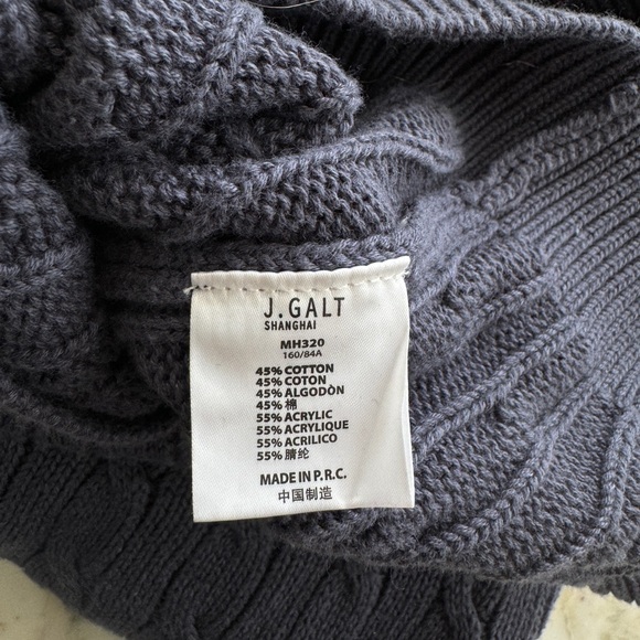 J GALT - Brandy Melville Knit Grey Cable Sweater - Picture 3 of 4